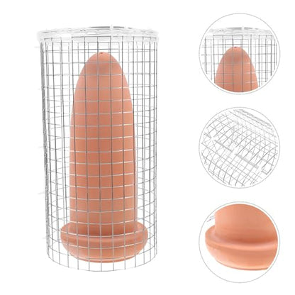 ULTECHNOVO Ceramic Angelfish Breeding Cone 9.05" x 3.93" – Isolation Net Egg Catcher for Aquarium, Easy-Clean Spawning Barrel for Angelfish & Discus