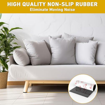 2 pcs Anti-Slip Pads Silicone Rubber Plastic Pads 3M Self-Stick Adhesive Non Slip Mats for Furniture Fixator Protector Mat (6x6inch)