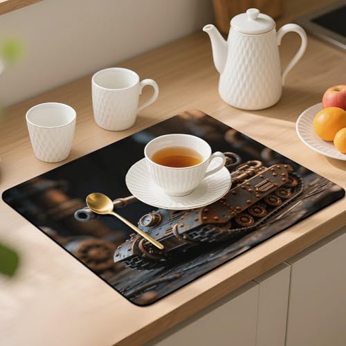 Steam Tank Model Desk Mat Washable Table Protector Waterproof Table Cover Protector Desk Placemats Heat Resistant Non-Slip Desks Cover for Desktop, Coffee Dining Tables 50x40cm - size: 50x40cm