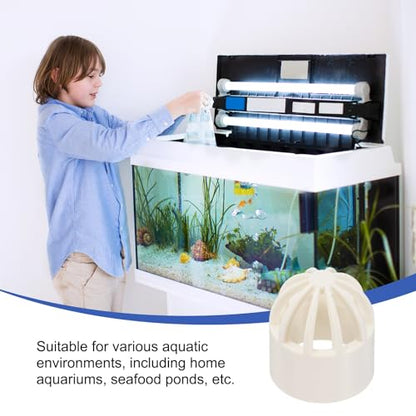 PATIKIL 0.8 Inch (20mm) Fish Cover Permeable Cap, 4 Pcs PVC Breathable Cap Aquarium Guard Fish Tank Intake Cover, White - color: White, size: 0.8Inch(20mm)