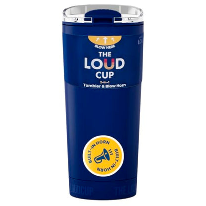 The LoudCup 16 oz 2-in-1 Water Bottle & Noisemaker, Classic Navy - color: Classic Navy, size: 16 Ounces