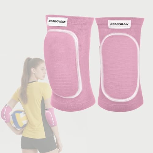 Volleyball Elbow Pads Youth 2XS-XL - Kids Teens Elbow Protector with Thicken Sponge Breathable Padding - color: Pink, size: XX-Small