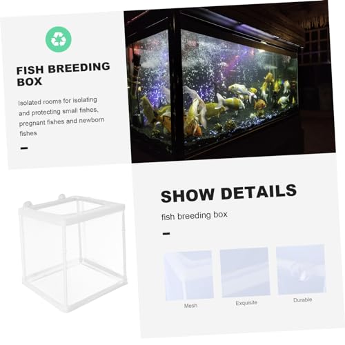 BESPORTBLE Breeding Incubator Box Mesh Fish Tank Breeding Tank Box for Betta Guppy Practical Aquarium