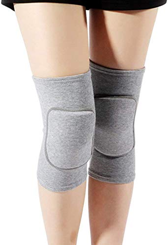 Volleyball Knee Pads for Dancers, Soft Breathable Knee Pads for Men Women Kids Knees Protective, Knee Brace for Volleyball Football Dance Yoga Tennis Running Cycling Workout Climbing - color: Gray, size: Large