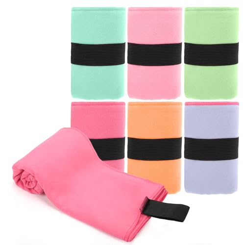 6 Pack Microfiber Gym Towel Quick Dry Lightweight Workout Gear for Men Women Sports Exercise Fitness Tennis Running Riding Hiking Camping Yoga Sweat Towels(6 Pack(Light)) - color: 6 Pack(light)