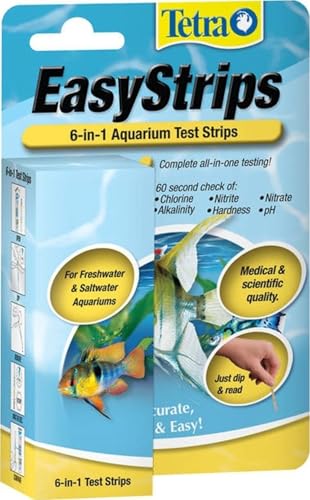 Tetra EasyStrips 6-In-1 aquarium Test Strips, Water Testing (19542) - size: 25-Strip