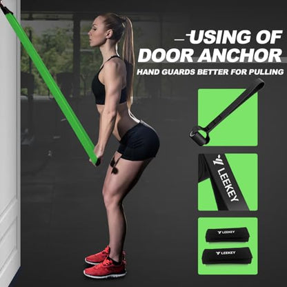Resistance Bands for Pull Up Assist, Stretch Bands & Exercise Workout Set - color: 5-85LBS COLOR+Grip