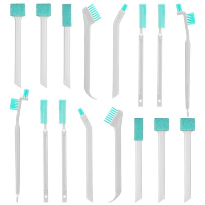 16 Pcs Small Household Cleaning Brushes, Deep Detail Crevice Cleaning Tool Set, Micro Crevice Scrub Cleaner Tool, Detail Tiny Scrub Cleaner Brush for Small Holes Corner Space Keyboard Bottle Tile