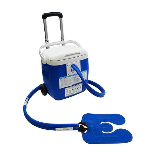 Polar Active Ice 3.0 Cold Therapy Ice Machine System with Programmable Timer, Universal Compression Pad, Lightweight 16 Quart Cooler, Quiet Pump, Strong Cyrotherapy Pain Relief Treatment - style: Universal Pad