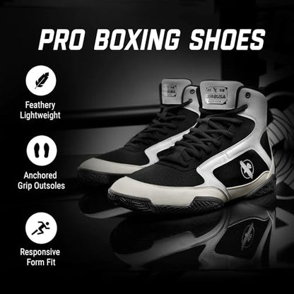 Hayabusa Pro Boxing Lightweight Shoes | Boxing Shoes for Men and Women, Wrestling Shoes, Boxing Boots, Cross Training Shoes, Boxing Shoes Women,Boxing Training Shoes - color: White, size: 7 Women/5.5 Men