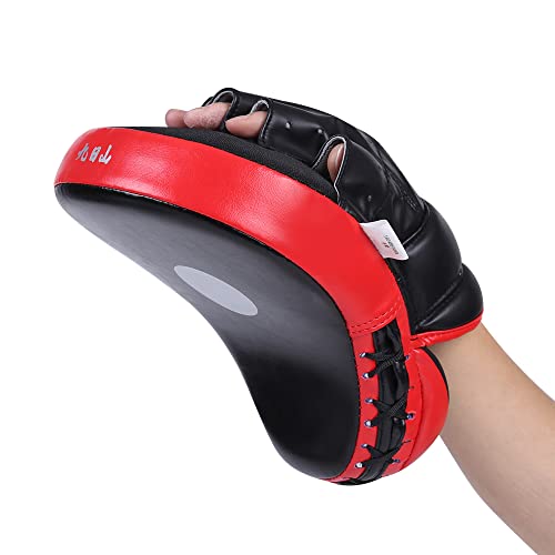 Wesing Curved Hand Target Punch Mitts Curved Focus Pad Kickboxing MMA Muay Thai Fighting Pad Hand Pad Speed Training