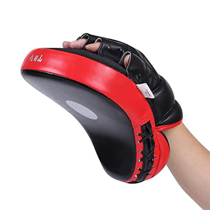 Wesing Curved Hand Target Punch Mitts Curved Focus Pad Kickboxing MMA Muay Thai Fighting Pad Hand Pad Speed Training