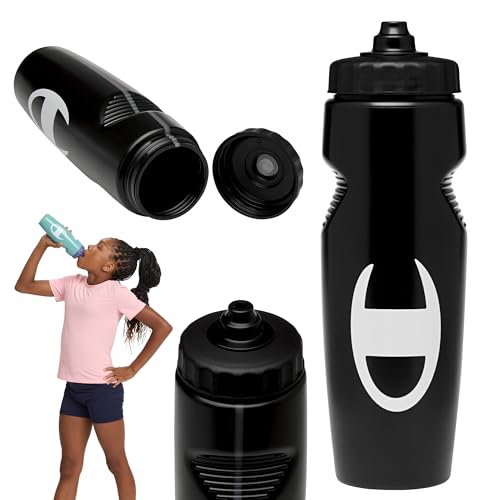 Champion Quench Squeeze Water Bottle, BPA-Free, 24oz (Black) - color: Black