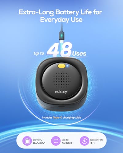 Nulaxy UVC Retainer Case with Fan, Dual Vent Holes & Built-in Mirror, Black
