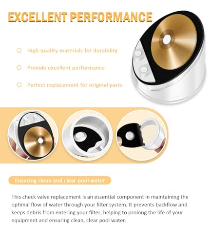 ECX4077B1 Check Valve Replacement for HaywardPerflex and D.E. Filters, Also fits ASL Filter, ReGenX Grid Element D.E. Filter, and Star-Clear Cartridge Filter