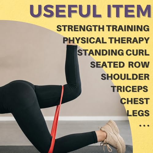 LEZER Resistance Bands - Pull Up Bands for Home Gym Fitness, Stretching, Physical Therapy & Training - Includes Instruction - color: 10 - 5 Colors - Complete sets