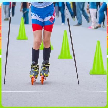 Reginary 12 Pcs 15 Inch Traffic Safety Cone for Sports, Parking - color: Green