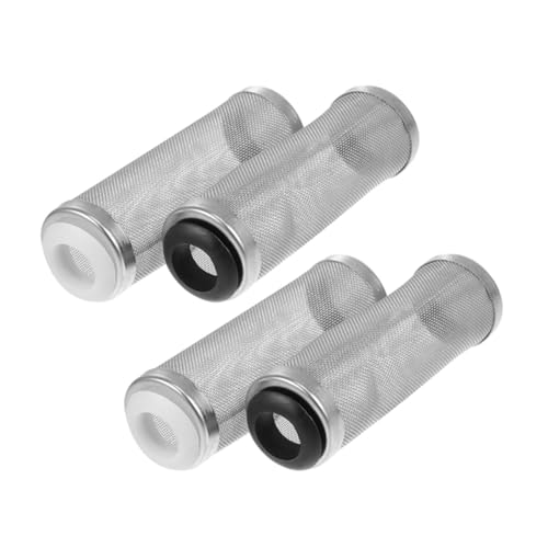 4Pcs Stainless Aquarium Filter Covers Replaceable Tank Intake Protectors with Smooth Edges for Fish Tanks Shrimp Safety Easy to Clean Mesh Aquarium Accessory