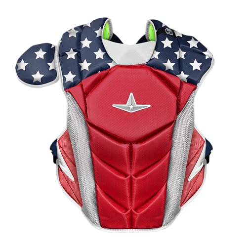 ALL STAR MVP-PRO Youth and Adult Chest Protectors, NOCSAE - color: USA, size: Large