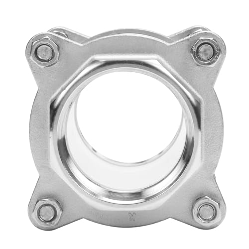 DERNORD in-Line Sight Glass with Female Thread,Flow Sanitary Straight Sight Glass SUS316 2" NPT Female