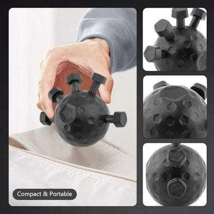 Finger Grip Strengthener, Adjustable Hand Grip Strength Trainer, Stress Relief Ball Finger Exerciser Gripper Tool for Muscle Building and Injury Recover