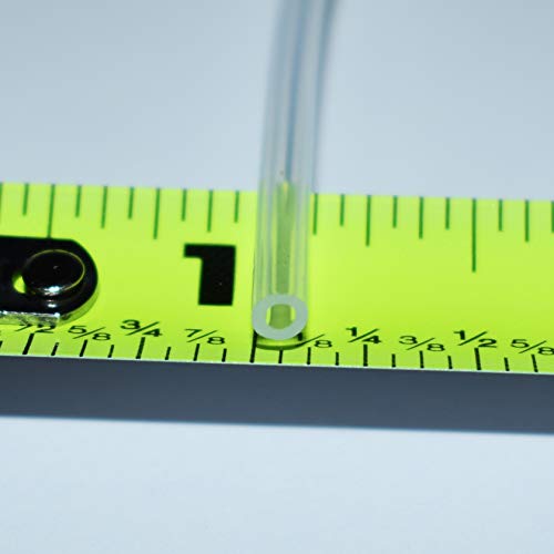Ultra Clear Platinum Silicone Tubing - Food & Medical Grade - High Temp Hose (3 Feet, 1/16" ID x 1/8" OD) - size: 1/16" ID x 1/8" OD