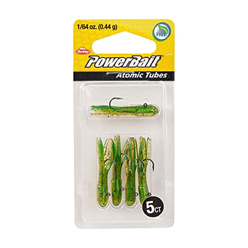 Berkley PowerBait Pre-Rigged Atomic Tubes Fishing Soft Bait - color: Perch, size: 1/64 oz