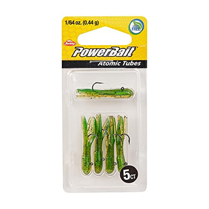 Berkley PowerBait Pre-Rigged Atomic Tubes Fishing Soft Bait - color: Perch, size: 1/64 oz