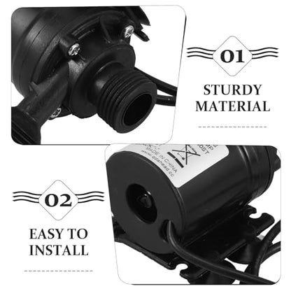 COLLBATH Water Booster Pump Submersible Micro Circulation Pump with Ceramic Shaft and Suction Cup Dc12v for Aquarium Fountain and Rainwater Transfer