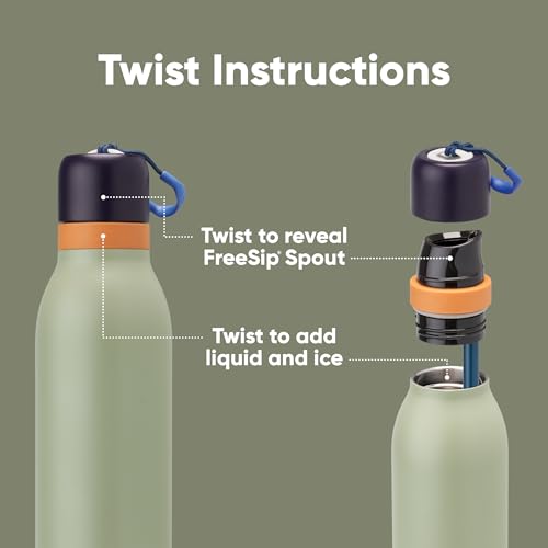 Owala FreeSip Twist Stainless Steel Water Bottle 18 oz Camo Cool - color: Camo Cool, size: 18 Ounces
