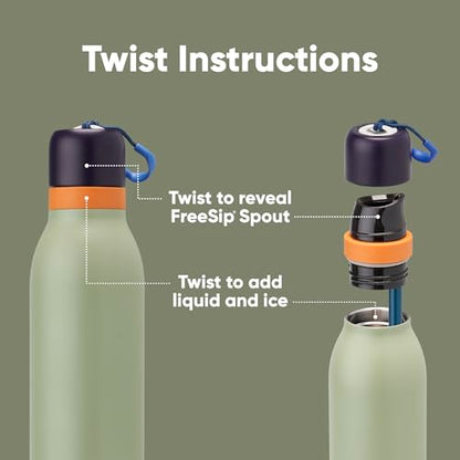 Owala FreeSip Twist Stainless Steel Water Bottle 18 oz Camo Cool - color: Camo Cool, size: 18 Ounces