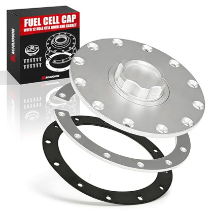 Billet Aluminum Fuel Cell Cap 12-Hole Bung & Gasket Easy Fill Fuel Tank Cover