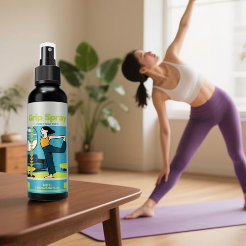 Yoga Mat Spray for Sports Non-Sticky Long-Lasting | Yoga Mat Non-slippery Traction Spray for Women Men Adults Teens Beginners Rock Climbing Gymnastics Goalkeeper Training - color: 120ml
