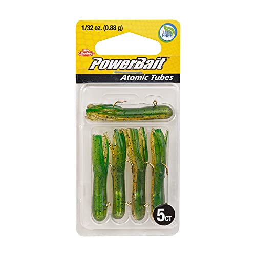 Berkley PowerBait Pre-Rigged Atomic Tubes Fishing Soft Bait - color: Perch, size: 1/32 oz