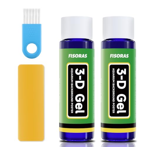 Aquarium Background Gel, 30ML(1OZ) Glue for Fish Tank with Brush and Scraper, Easy to Apply, Clearer and Brighter (2pcs) - size: 60ML