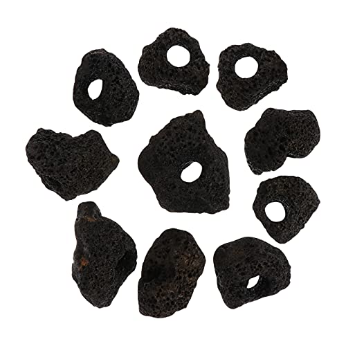 balacoo 10pcs Volcanic Rocks Ornament Plant Pot Ring for Aquarium Plants Aquatic Fixed Ring for Aquarium Decoration Fish Tank Accessories Tillandsia Pot 5-8cm Random Color
