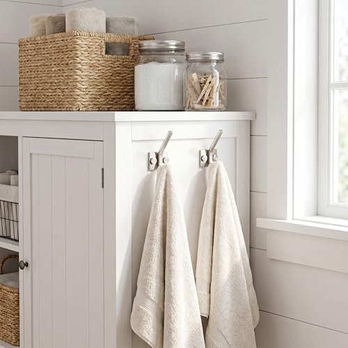 WEBI Robe Hook, Heavy Duty Brushed Stainless Steel 304 Coat Hook Rail Towel Rack, Great Home Storage & Organization for Bedroom, Bathroom, Foyer, Hallway, 1 Hook in 2-Pack - size: 1-Hook (2 Pack)