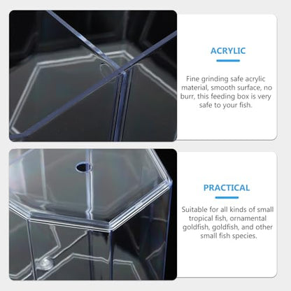 POPETPOP Mini Acrylic Fish Breeding Tank: Transparent Fish Breeding Box with Divider - Small Aquarium for Shrimp