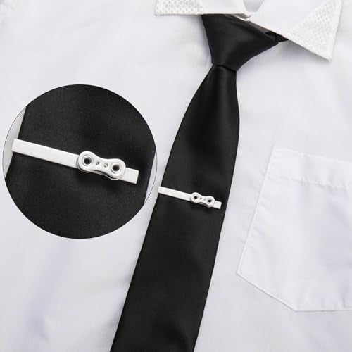 HAWSON 2/2.2 Inch Various Tie Clips for Men Unique, Personalized Novelty Tie Bars Pins Tacks, Funny Theme Wedding Holiday Gifts for Husband Groomsmens - style: Cycling Chain