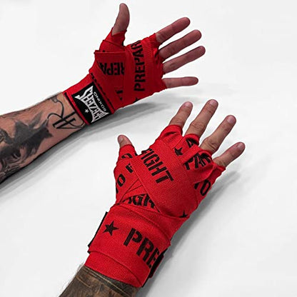 Geezers Prepare to Fight Hand Wraps - color: Red, size: 4m