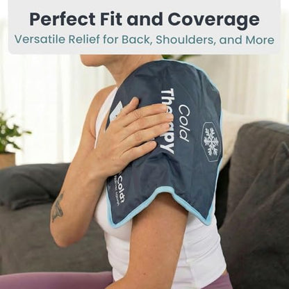 Pelegon Large Ice Packs for Injuries Reusable XL (11" x 15") Ice Pack for Back, Reusable Gel Ice Pack for Knee, Flexible Cold Pack for Shoulder, Hip & Neck, Soft Fabric Side, Leakproof Design - 1 Pack - size: XL (1 Pack)