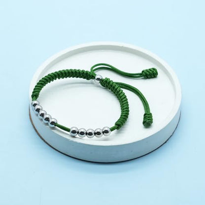 LAMIBEE Premium Golf Stainless Steel 10 Bead Score Counter Bracelet, Golf Stroke Count Bracelet, Resizable Easy Adjust Golf Round Scoring Tracker, Durable Stylish Golf Accessory - style: Lime