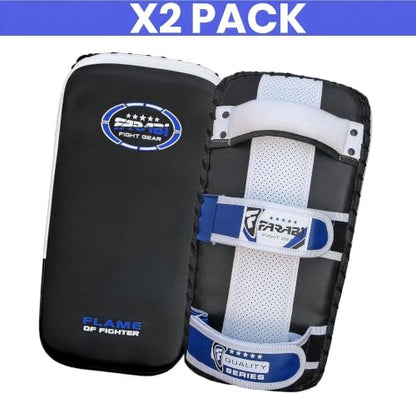 Farabi Thai Pad Training Kick Pad Curved Coaching Pad Kicking Mix Martial Arts x 1 Single Unit - color: Blue (Pair)