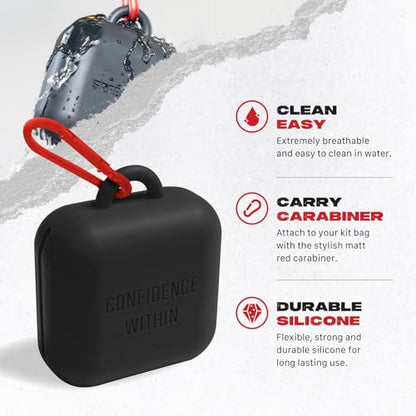 SAFEJAWZ Black Premium Mouth Guard Case with Carabiner Clip - color: Black