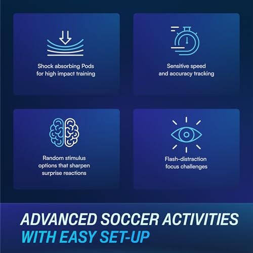 BlazePod Soccer Reaction Training Kit – 4 Smart Light Pods for Speed, Ball Control & Game IQ – Football Reflex Training for Players & Coaches – App Access Included - color: 4 Pods