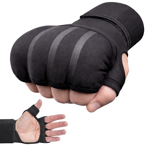 Premium Boxing Hand Wraps for Men & Women, Knuckle Guard Padding, Wrist Stabilizer, Upper Hand Shell & Thumb Shield - Proprietary Safety Technology Designed for Boxing, Muay Thai, MMA, Sparring