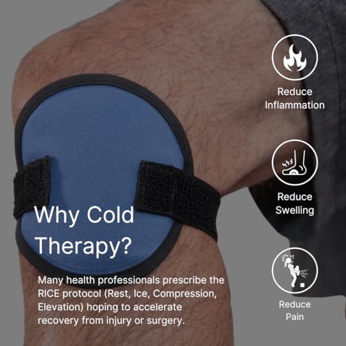 FlexiKold Gel Ice Pack Circles w/Straps (4 Pack) - Small Ice Packs, Reusable Ice Pack for Injuries, Ice Packs Reusable, Breastfeeding, Wisdom Teeth, Sinus Headaches - 6304-STRAP4PK by NatraCure - style: Circles (4" Round)