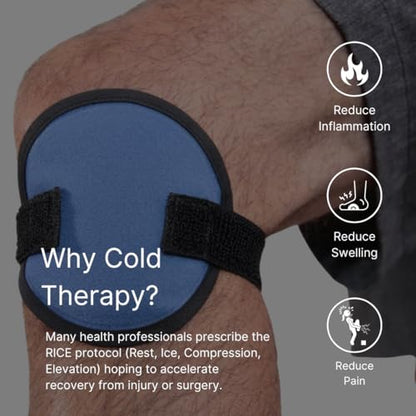 FlexiKold Gel Ice Pack Circles w/Straps (4 Pack) - Small Ice Packs, Reusable Ice Pack for Injuries, Ice Packs Reusable, Breastfeeding, Wisdom Teeth, Sinus Headaches - 6304-STRAP4PK by NatraCure - style: Circles (4" Round)