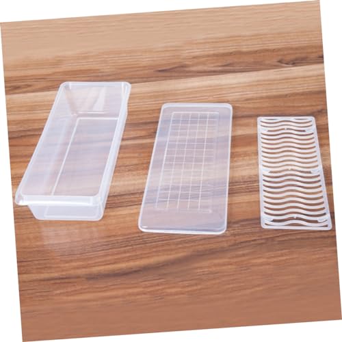 Ciieeo Plastic Refrigerator Storage Boxes 2pcs Rectangular Food Sealing Crisper for Meat Fish Produce Fresh Preservation