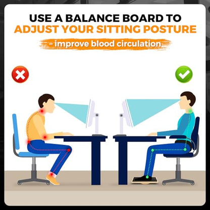 Wooden Rocker Balance Board for Adults Anti-Slip 350LBS Balance Trainer for Standing Desk, Physical Therapy & Core Strength – Durable Wooden Rocker Board for Office & Rehab - size: 180 degrees